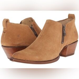 Frye Brown Suede Ankle Booties